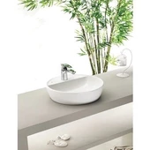Turkuaz One Tezgah Üstü Çanak Lavabo 42 cm (Batarya Delikli) - 1