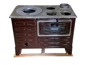 Önem Arısoy Kahverengi Emaye Kuzine Soba Uyuyan Odun Kömür Sobası - 2