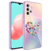 Vendas Samsung A32 4G Edo Serisi Kamera Korumalı Tarz Desenli Parlak Renkli Lansman Silikon Kılıf - 3