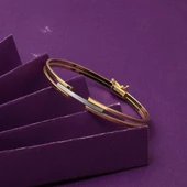 Kaburgalı 14 Ayar Altın Kilitli Bilezik thumbnail 5