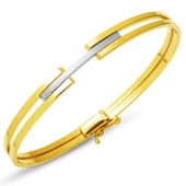 Kaburgalı 14 Ayar Altın Kilitli Bilezik thumbnail 1