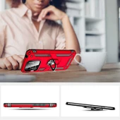 Xiaomi Redmi 10C Kılıf Zore Vega Yüzüklü Standlı Zırh Kılıf - 9