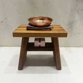 Shark Anatolia Iroko Ahşap Banyo Taburesi Oturak - 2