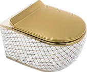 Pure Geo. Beyaz Altın Kanalsız Asma Klozet Wh-783+Soft Kapak - 1