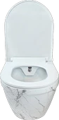 Pure Sharp Calacatta Kanalsız Asma Klozet Wh-802+Soft Kapak - 1