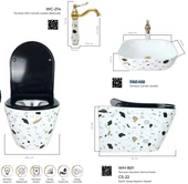 Pure Terrazzo Kanalsız Asma Klozet Wh-801+Soft Kapak - 2