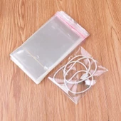 8,5x10+5 cm. (8,5x15) 100 Adet - Şeffaf Bantlı Yapışkanlı OPP Jelatin Poşet - 3