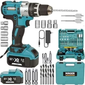 MAGER Germany Thechnology XR 58 Watt 5 Ah Çift Akülü Şarjlı Vidalama Matkap - 1
