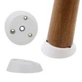 Mobilya Masa Sehpa Ayağı Bağlantı Aparatı Açılı Dereceli Ayak Tabanı Beyaz (4 ADET) - 7