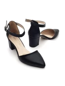 Goldstep 3002 Kadın Cilt Karnıyarık Kalın Topuk Ayakkabı - 10