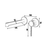 FJ-A2005 Mat Siyah Ankastre Lavabo Bataryası FJ-A2005 - 2