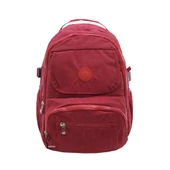 Baginn Kadın Sırt Çantası Çok Cepli Yağmur Geçirmez Hafif Kumaş Sırt Çantası Bordo Renk thumbnail 1