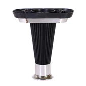 Nitra Mobilya Kanepe Koltuk Ünite Ayağı 15 cm Siyah Krom Baza Ayak (4 ADET) - 2