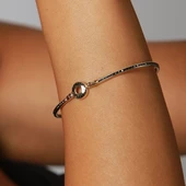 VERSACE DETAYLI SİYAH TAŞLI KELEPÇELİ BİLEKLİK - 2