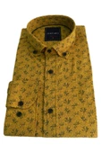 Erkek Gömlek Slim Fitt Pamuklu Yaprak Desenli Rehalli BGL-ST00802 thumbnail 1