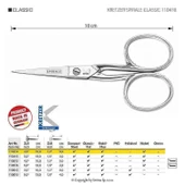 Kretzer Spirale 110510 Kavisli Uçlu İnce Kesim Makası Alman Solingen Tipi - 2