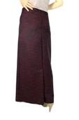 Kadın Bordo Kumaş Uzun Etek ERM157 thumbnail 6