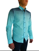 Erkek Silim Fit Puantiyeli Gömlek BGL-ST00992 thumbnail 2