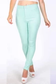 Kadın Kanvas Dar Paça Pantolon Mint Yeşili 239-004668-1200 thumbnail 4