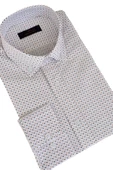 Erkek Silim Fit Uzun Kol Puantiyeli Gömlek BGL-ST01968 thumbnail 5