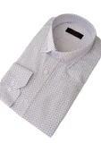 Erkek Silim Fit Uzun Kol Puantiyeli Gömlek BGL-ST01968 thumbnail 4