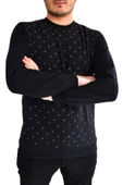 Erkek Sıfır Yaka Sweat Yaprak Desenli BGL-ST01705 - 7
