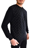 Erkek Sıfır Yaka Sweat Yaprak Desenli BGL-ST01705 - 5
