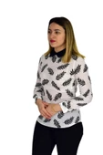 Kadın Krep Yaprak Bluz SM3018 thumbnail 3