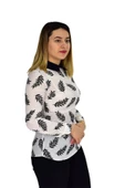 Kadın Krep Yaprak Bluz SM3018 thumbnail 5