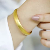 10 gr(gram) 10 mm 22 Ayar İşçiliksiz Şarnelli Bilezik TBCS010-1 - 2