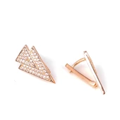 925 Ayar Gümüş V Taşlı Küpe thumbnail 4