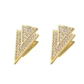 925 Ayar Gümüş V Taşlı Küpe thumbnail 5