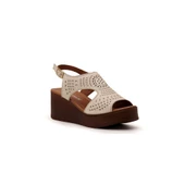 VENÜS 2113604Y DOLGU TOPUK COMFORT DERİ KADIN SANDALET - 1