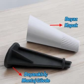 Açılı Konik 4 Adet Beyaz 12 cm Mobilya Yükseltici Baza Ayağı Koltuk Kanepe Altı Puf Ayakları thumbnail 2