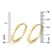 2,5 cm Çaplı 14 Ayar Altın Halka Küpe - 4