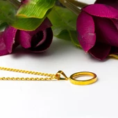 Çeyrek Altın Takılabilen 14 Ayar Kolye thumbnail 3