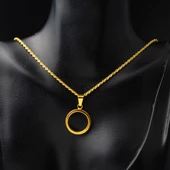 Çeyrek Altın Takılabilen 14 Ayar Kolye thumbnail 2