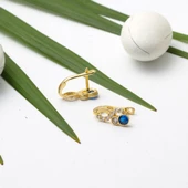 Sonsuzluk 14 Ayar Altın Çocuk Küpesi thumbnail 4