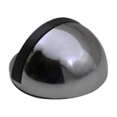 Yarımay Yapışkanlı Kapı Kolu Stoperi Tamponu Stop Metal Durdurucu Tutucu Tutacağı Füme 5 Adet - 2