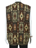 Kilim Desenli Üç Düğmeli Kırmızı Renk Kadın Triko Yelek - 2
