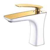 Newarc Lıfe  Lavabo Bataryası - Beyaz/Altın 981521Wg - 1