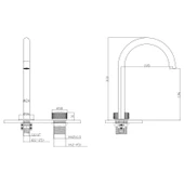 Newarc Step 2 Delıklı Çanak Tıpı Lavabo Bataryası - Altın 900528 - 2