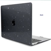 Macbook Pro Kılıf 14.2 inç M1-M2-M3-M4 Simli Kristal Star (14" Pro) A2442 A2779 A2992 A2918 A3112 A3401 A3185 ile Uyumlu - 2