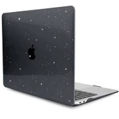 Macbook Pro Kılıf 14.2 inç M1-M2-M3-M4 Simli Kristal Star (14" Pro) A2442 A2779 A2992 A2918 A3112 A3401 A3185 ile Uyumlu - 1