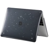 Macbook Pro Kılıf 14.2 inç M1-M2-M3-M4 Simli Kristal Star (14" Pro) A2442 A2779 A2992 A2918 A3112 A3401 A3185 ile Uyumlu - 4