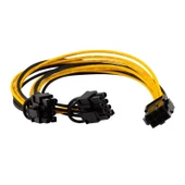 6 pin erkek to 2x6 + 2 pin (6 pin / 8 pin) GPU power güç Kablosu thumbnail 2