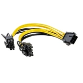 6 pin erkek to 2x6 + 2 pin (6 pin / 8 pin) GPU power güç Kablosu thumbnail 1