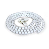 spiral kablo toplayıcı kablo düzenleyici Ø 20mm x1,5m Beyaz - 1