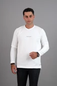 SLİMFİT ARMÜRLÜ LİKRALI SIFIR YAKA UZUN KOL ERKEK SWEATSHİRT - 1