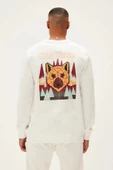 Bad Bear Geofox Crewneck Off Whıte Erkek Beyaz Sweatshırt 22.02.12.028 thumbnail 2